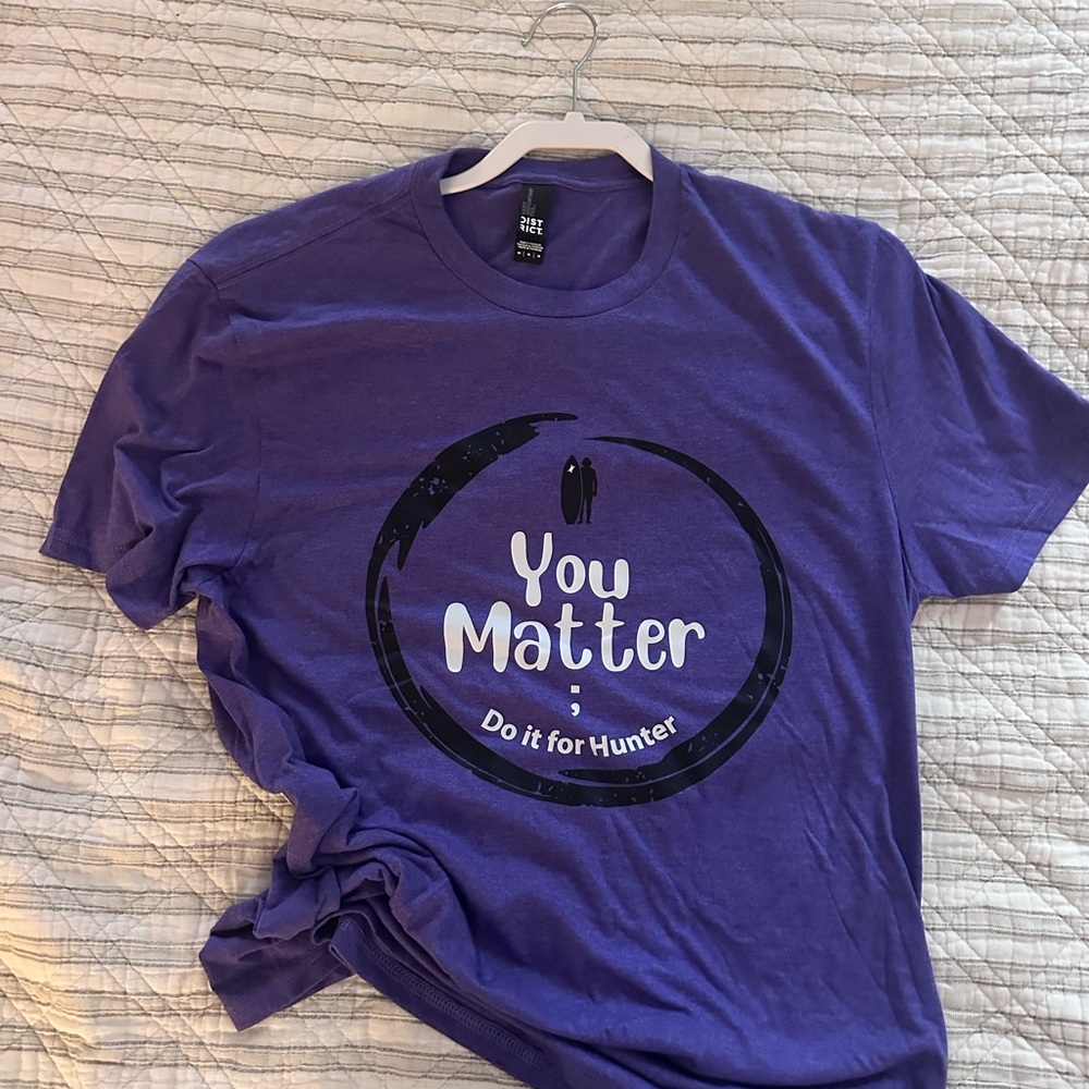 You Matter Suicide Awareness Mental Health T-Shirt purple